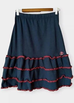 Cinq six mouches франція синя спідниця віскоза s
