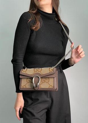 Сумочка dionysus brown small shoulder bag 5