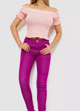 Модні жіночі молодіжні джинси скіні джегінси легінси фіолетовий (фуксія) р.42,44 (s, m)