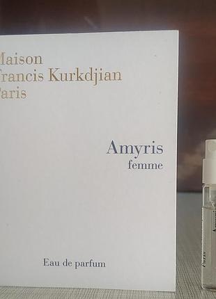 Amyris femme, maison francis kurkdjian, пробник