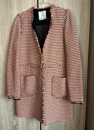 Стильное твидовое пальто pinko, размер 46 (m-l)