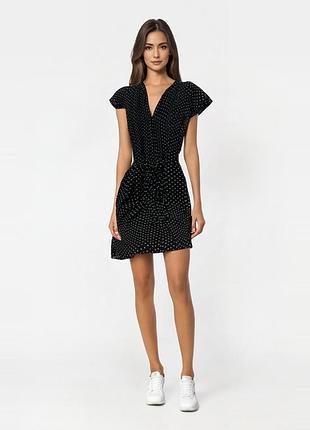 Элегантное черное платье в горошек от h&m 🖤✨