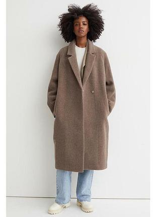 Пальто коричневое от h&m