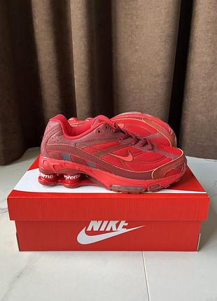 Кросівки nike shox ride 2 sp supreme red червоні чоловічі