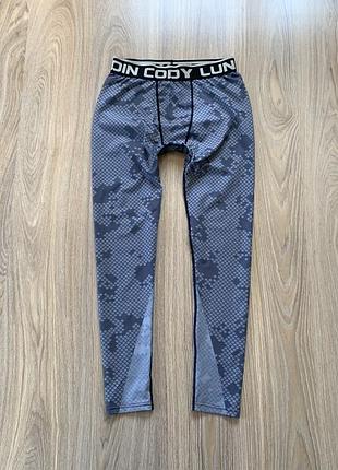 Мужские тренировочные термо лосины тайтсы cody lundin