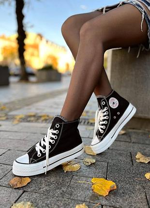 Кеди на платформі Converse Baskets brunes Chuck 70 High platform black
