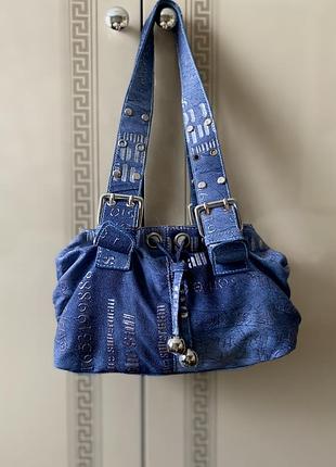 Маленькая винтажная сумочка джинсовая