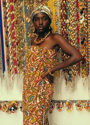 Деревянные бусы с браслетом африканский сталь