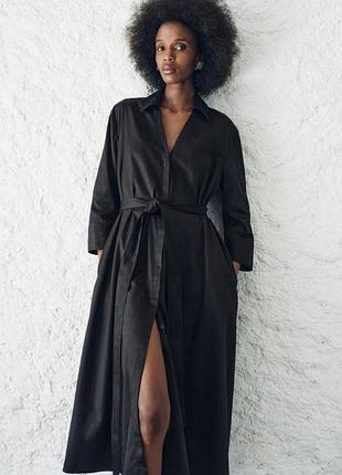 Платье-рубашка поплин