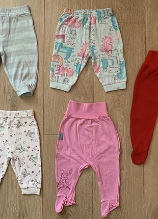 Ползунки, штаны домашние, пижамные george, baby, габби, looky kids для девочки 2-6мес