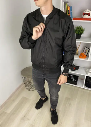 Черная болонежная ветровка р.xl