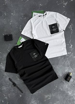 Літня чоловіча футболка з коротким рукавом від lacoste