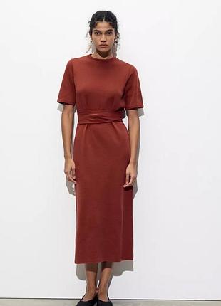 Платье женское бордовое zara new