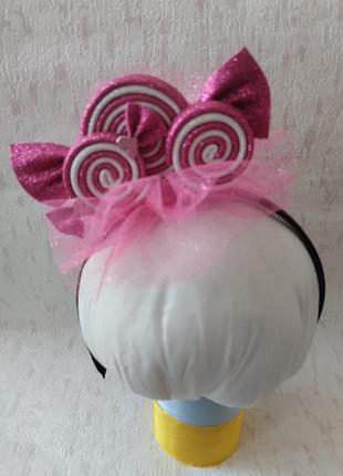 Новогодние украшения, аксессуары, обруч ободок к костюму конфетка, карамелька, леденец, сладость v.j.v.