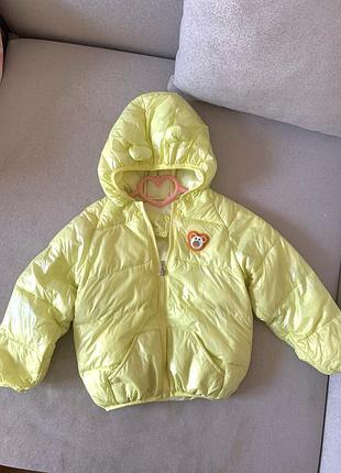 Куртка с капюшоном для девочки 110-116 см