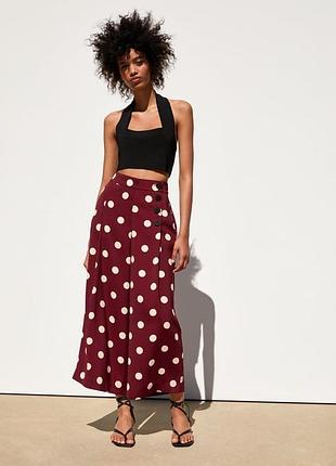 Кюлоты в горошек zara