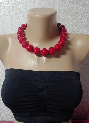 Буси намисто червоні кульки