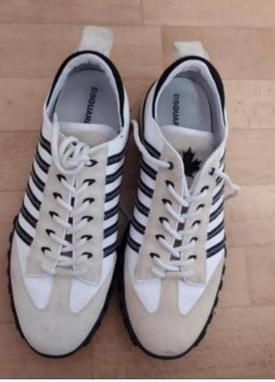 Кожаные,добротные кроссовки dsquared2