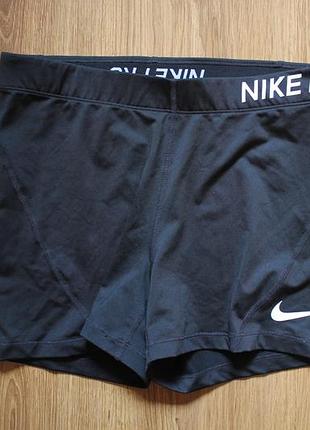 Короткие фитнес шорты спортивные женские nike women's pro 3" shorts-black