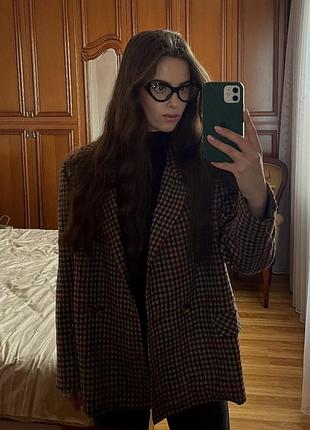 Пиджак в клетку оверсайз