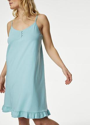 Ночная сорочка на тонких брительках. коттон. marks spencer