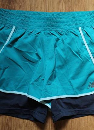 Подвійні спортивні жіночі шорти new balance 2 in 1 running shorts ladies