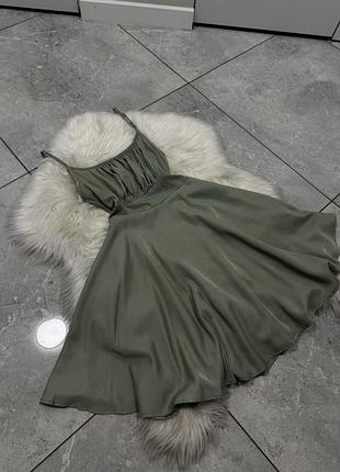 Оливкова сукня 4