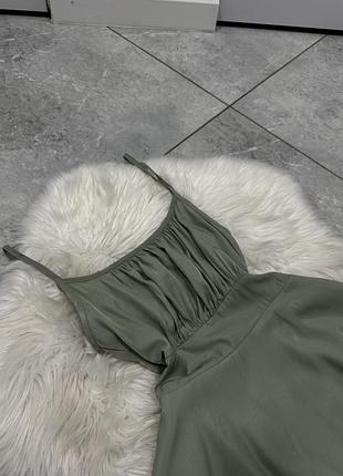 Оливкова сукня 5
