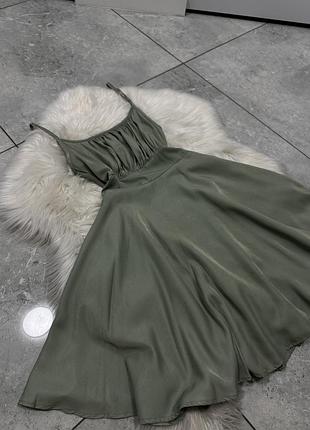 Оливкова сукня 8