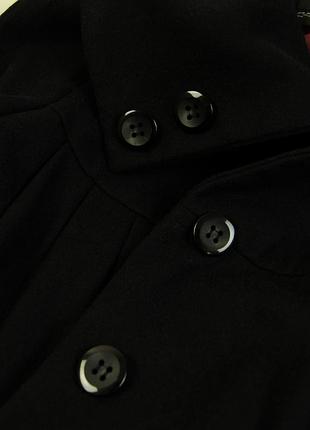 Пальто чорне вінтажне напівпальто ґудзики кокон кейп авангард h&m плащ куртка тренч9 фото