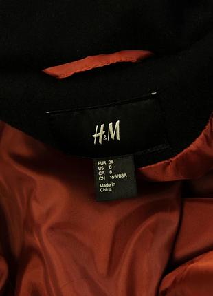 Пальто чорне вінтажне напівпальто ґудзики кокон кейп авангард h&m плащ куртка тренч8 фото