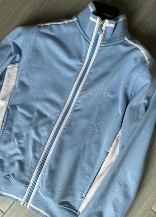 Голубая олимпийка кофта на замке reebok