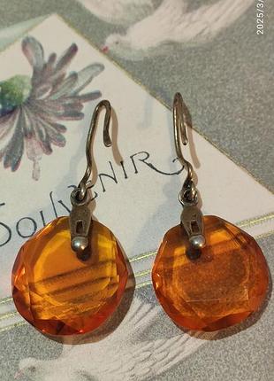 Серьги серебряные,875 проба,советский винтаж