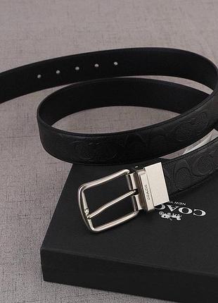 Чоловічий ремінь  coach в подарунковому наборі