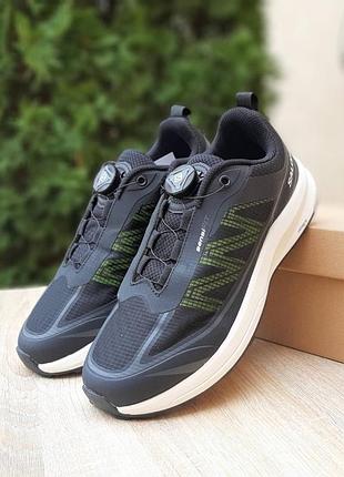 Чоловічі якісні та стильні кросівки salomon sensifit boa чорні з зеленим