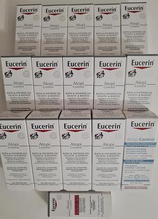 Набір олія для душу для атопічної шкіри тіла eucerin atopicontrol