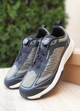 Чоловічі якісні та стильні кросівки salomon sensifit boa хакі з чорним