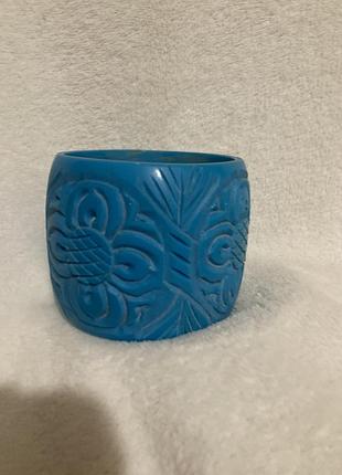 Високий бірюзовий браслет