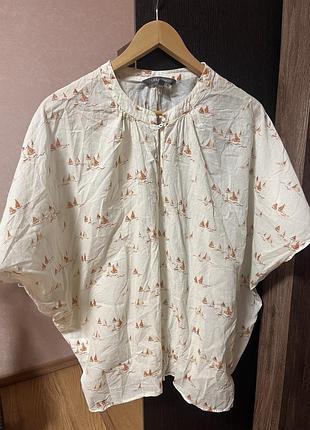 Тоненькая батистовая блуза оверсайз