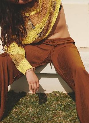 Легкие брюки на кулиске из вискозы zara