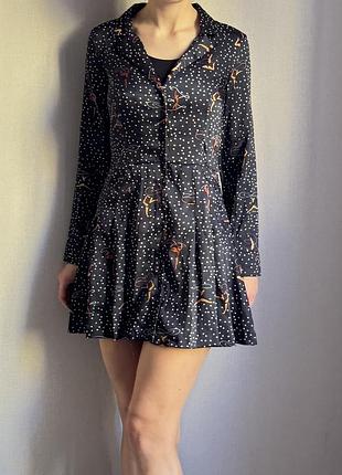 Zara платье с длинным рукавом приталенное xs