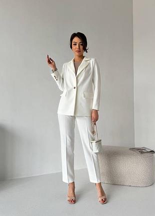 Женский классический костюм пиджак и брюки | 25015