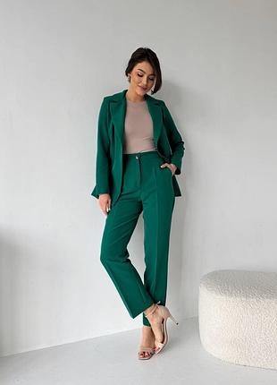 Женский классический костюм пиджак и брюки | 25015