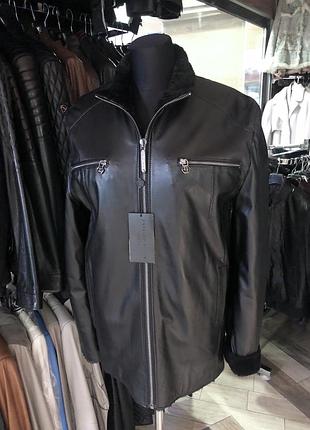 Дублянка шкіряна,стійка,кишені