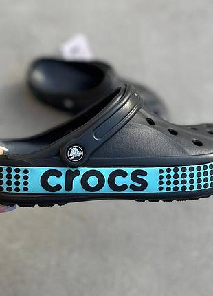 Мужские кроксы сабо crocs bayaband clog crocs bayaband logo motion black черные