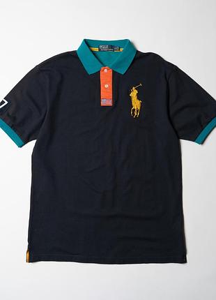 Polo ralph lauren  navy  cotton polo  [tmh015544]