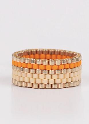 Весенняя кольца из бисера