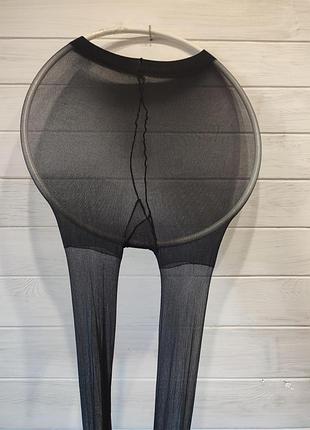 Черные тонкие колготки в 2-х размерах