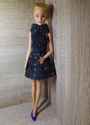 Вязаное платье для барби