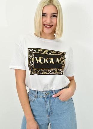 Біла футболка mint футболка vogue